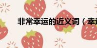 非常幸運的近義詞(幸運的近義詞)