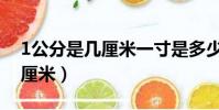 1公分是幾厘米一寸是多少厘米(1公分是幾厘米)