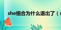 she組合為什么退出了(she解散了嗎)