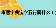 康熙字典寶字五行屬什么(寶字五行屬什么)