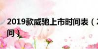 2019款威馳上市時間表(2019款威馳上市時間)