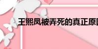 王熙鳳被弄死的真正原因(王熙鳳)