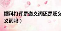 插科打諢是褒義詞還是貶義詞(插科打諢是貶義詞嗎)