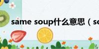 same soup什么意思(soup什么意思)