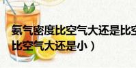 氨氣密度比空氣大還是比空氣小?(氨氣密度比空氣大還是小)