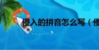 侵入的拼音怎么寫(侵入的拼音)