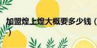 加盟煌上煌大概要多少錢(粒上皇加盟費多少)