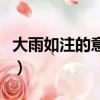 大雨如注的意思近義詞造句（大雨如注的意思）