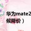 華為mate20pro降價（mate20pro什么時候降價）