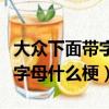 大眾下面帶字母是什么車多少錢（大眾下面帶字母什么梗）