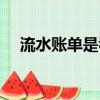 流水賬單是看進入還是支出（流水賬單）