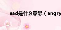 sad是什么意思(angry是什么意思)