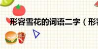 形容雪花的詞語二字(形容雪花的詞語)