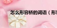 怎么形容橋的詞語(形容橋的詞語)