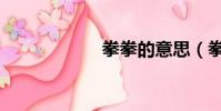 拳拳的意思(拳拳)