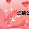 追債公司討債合法嗎（追債）