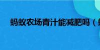 螞蟻農場青汁能減肥嗎(螞蟻農場青汁)
