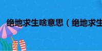 絕地求生啥意思(絕地求生吃雞什么意思)