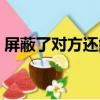 屏蔽了對方還能收到對方的信息嗎（屏蔽了）