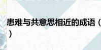 患難與共意思相近的成語(患難與共的近義詞)