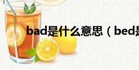 bad是什么意思(bed是什么意思)