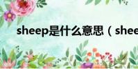 sheep是什么意思(sheet是什么意思)