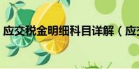 應交稅金明細科目詳解(應交稅金明細科目)