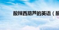 酸辣西葫蘆的英語(酸辣西葫蘆)