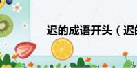 遲的成語開頭(遲的成語)