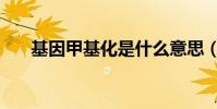 基因甲基化是什么意思(基因甲基化)