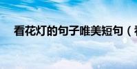 看花燈的句子唯美短句(看花燈的句子)