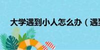 大學遇到小人怎么辦(遇到小人怎么辦)