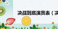 決戰到底演員表(決戰到底)