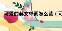 可愛的英文單詞怎么讀(可愛的英文單詞)
