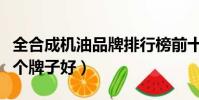 全合成機油品牌排行榜前十名(全合成機油哪個牌子好)