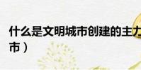 什么是文明城市創建的主力軍(什么是文明城市)