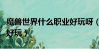 魔獸世界什么職業好玩呀(魔獸世界什么職業好玩)