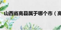 山西省高縣屬于哪個市(高縣屬于哪個市)