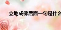 立地成佛后面一句是什么(立地成佛)