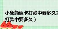 小象顏值卡打款中要多久2021(小象顏值卡打款中要多久)