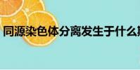 同源染色體分離發生于什么期(同源染色體)