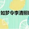 如夢令李清照昨夜雨疏風驟（如夢令 李清照）