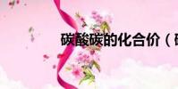 碳酸碳的化合價(碳酸碳)