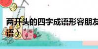 兩開頭的四字成語形容朋友(兩開頭的四字成語)