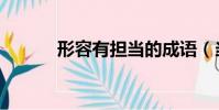 形容有擔當的成語(當的成語)