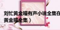 劉忙黃金瞳有聲小說全集在線收聽(劉忙播講黃金瞳全集)