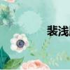 裴淺顧西小說（裴淺顧西）