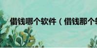 借錢哪個軟件(借錢那個軟件比較靠譜)