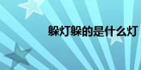 躲燈躲的是什么燈(躲燈)