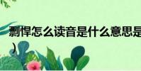 剽悍怎么讀音是什么意思是什么(剽悍的意思)